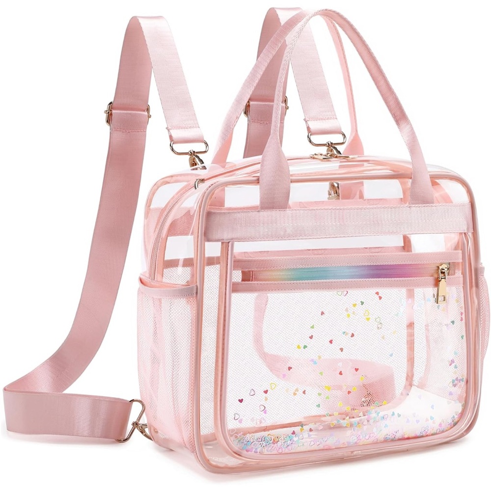 Clear stadium backpack/crossbody bag